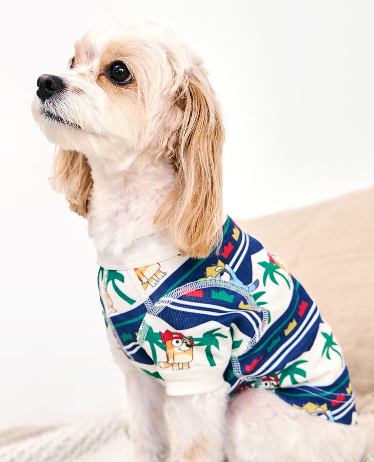 Bluey Holiday Dog Pajamas in Bluey Trees Crowns - main