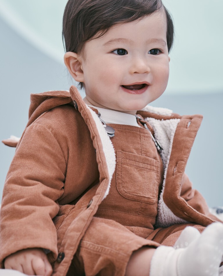 Baby Corduroy Fox Hoodie in Fox - main