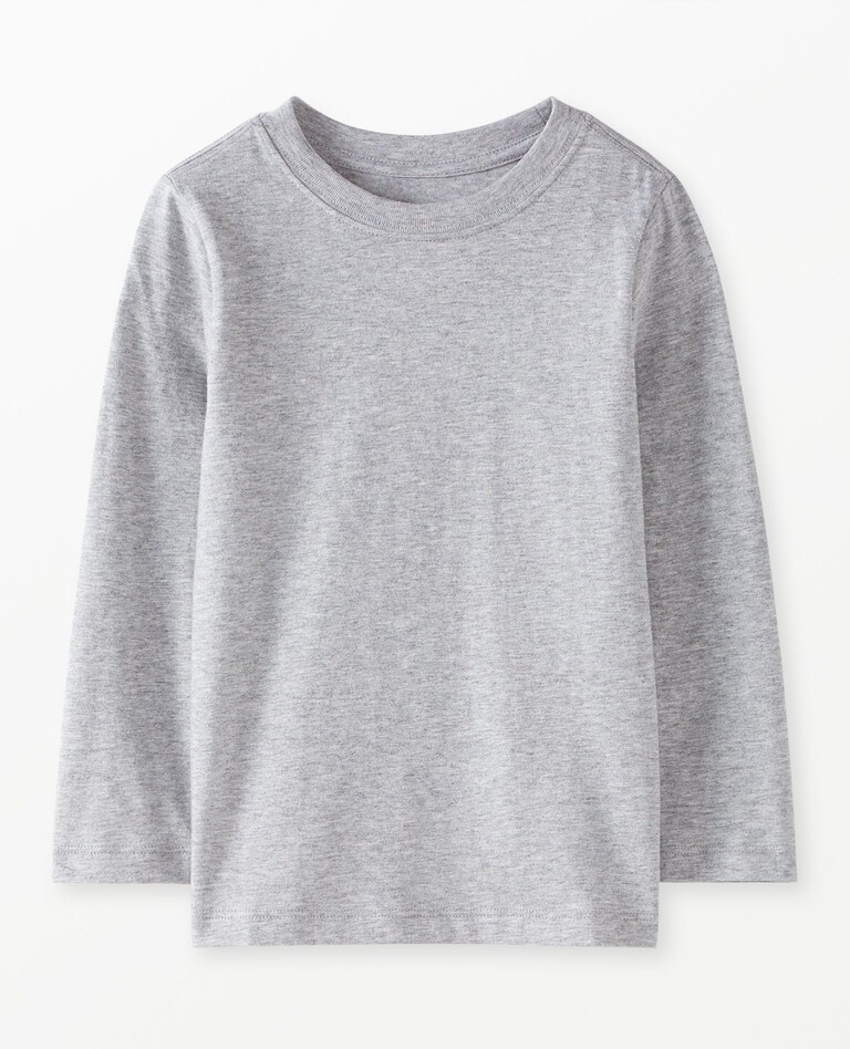 Slim Fit Long Sleeve T-Shirt in Heather Grey - main