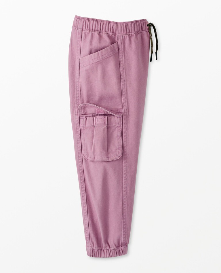 Pull-On Canvas Cargo Pants in Orchid Haze - main