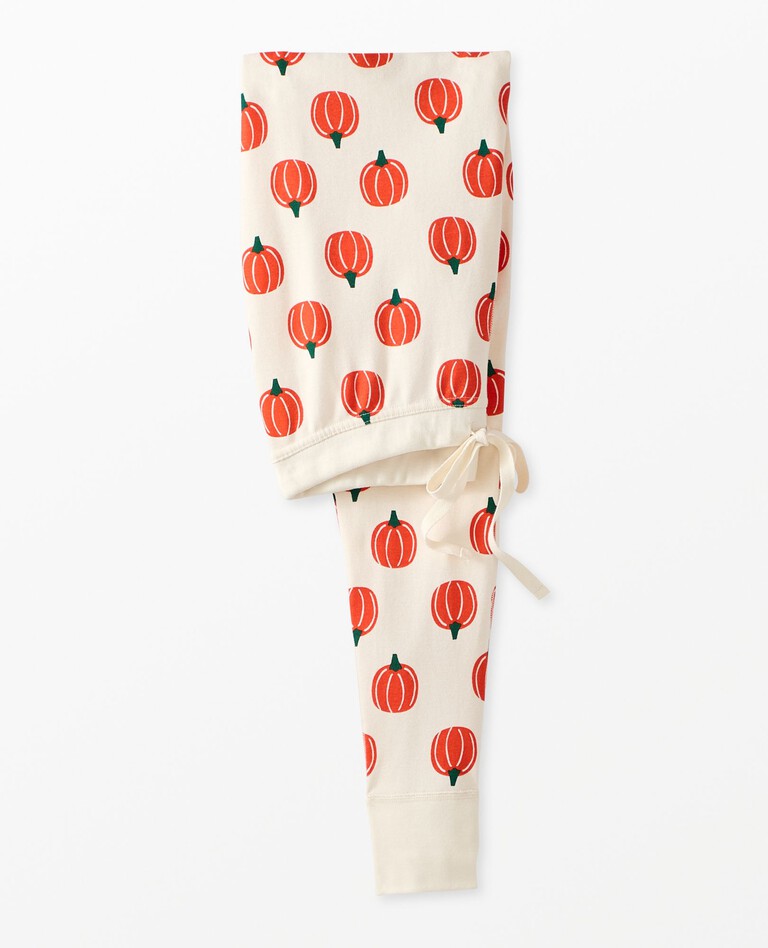 Women's Halloween Long John Pajama Pants in Classic Pumpkins - main