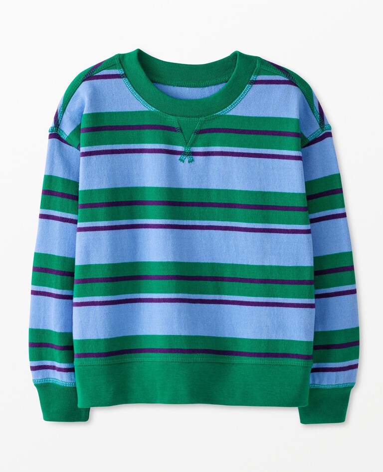 Boxy Fit Sweatshirt in Ultra Green/Vintage Blue - main