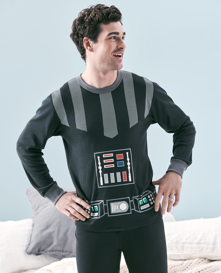 Adult STAR WARS™ Long John Pajama Set in Darth Vader Black - main