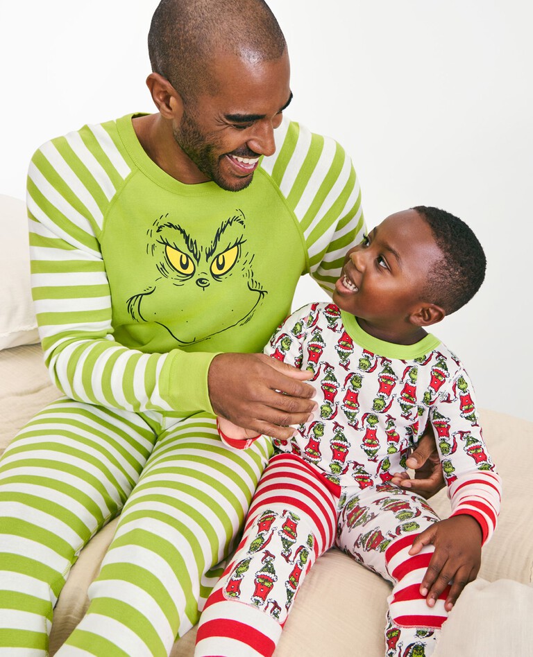 Adult Dr. Seuss Grinch Long John Pajama Top in Grinch - main