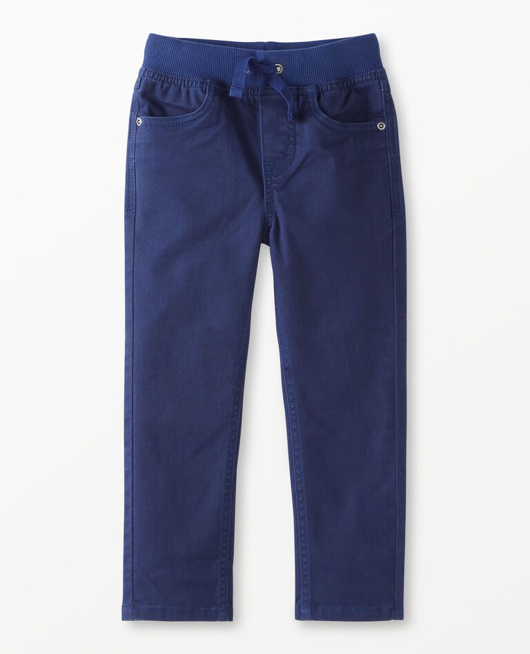 Pull-On Classic Twill Pants in Navy Blue - main