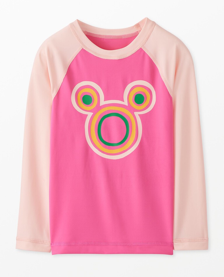 Disney Mickey Mouse Rash Guard Top in Pink Mickey - main