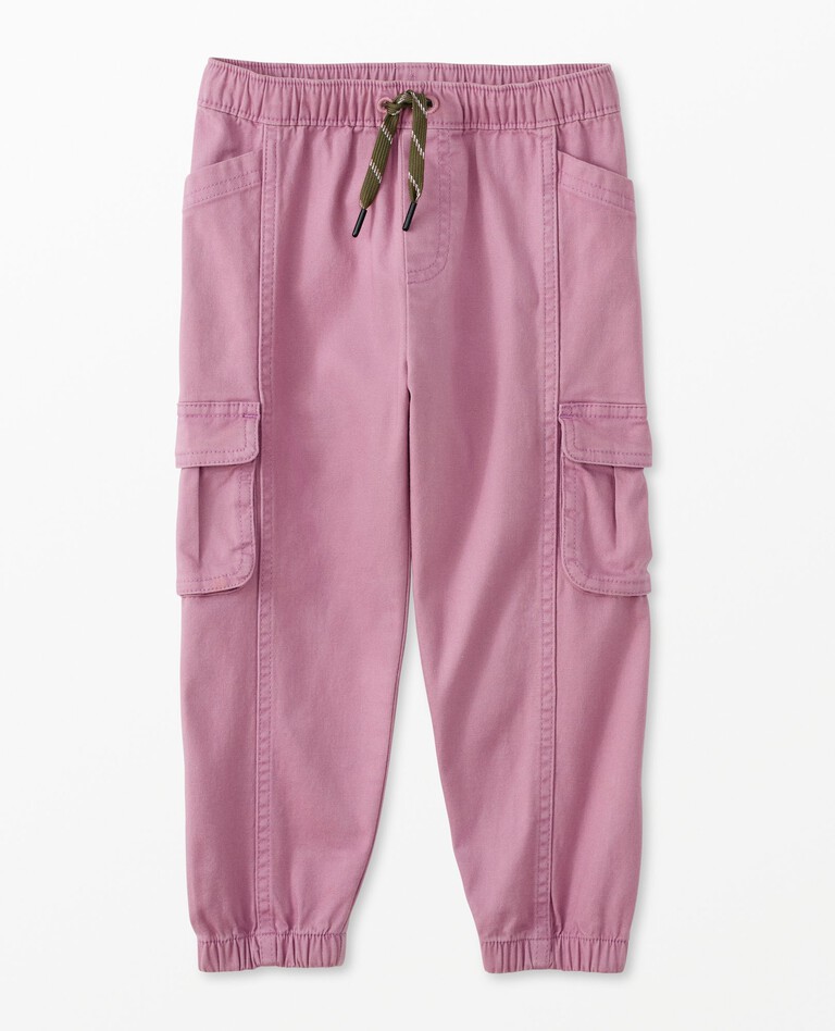 Pull-On Canvas Cargo Pants in Orchid Haze - main