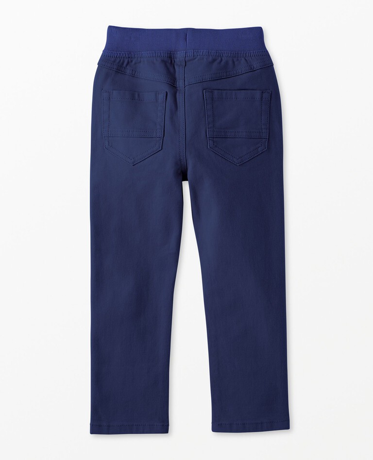 Pull-On Classic Twill Pants in Navy Blue - main