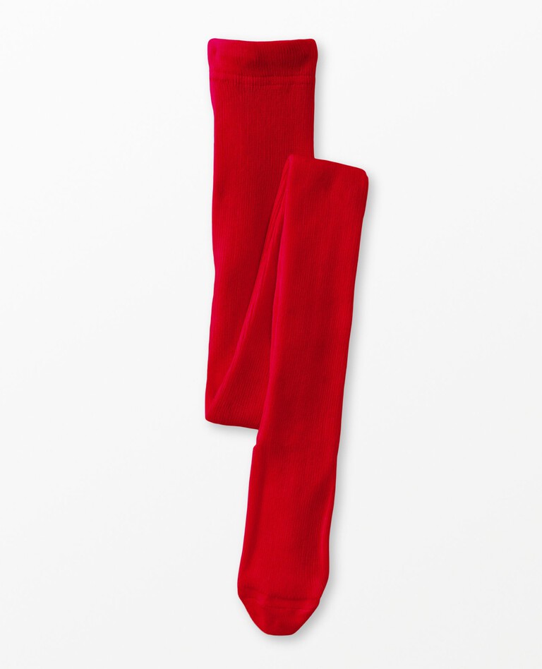 Ribbed Tights in Ribbon Red - main