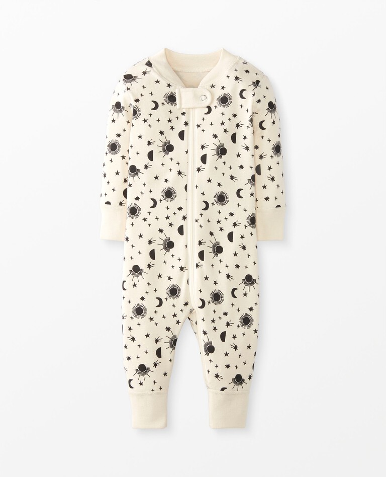 Baby Layette Zip Sleeper in Moonlight on Ecru - main