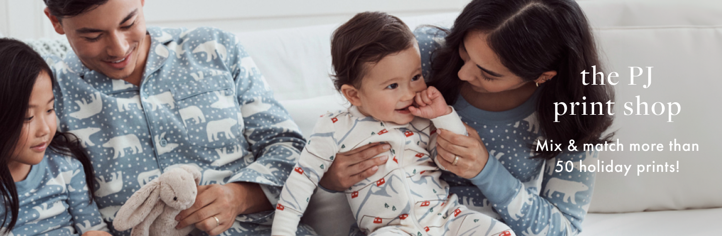 family in matching pajamas